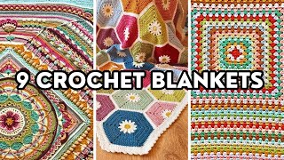 I Crocheted 9 Different Blankets  Heres How [upl. by Hanus]