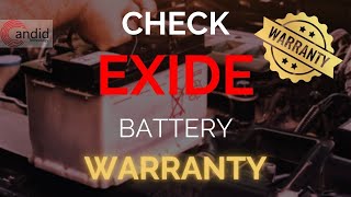 How to check your Exide batterys warranty online  CandidTechnology [upl. by Ahsito]