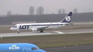 LOT Embraer ERJ175 SPLIG am Flughafen Düsseldorf [upl. by Anicart825]