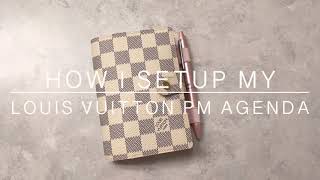 How I Set Up My Louis Vuitton Agenda PM 2021  Changing Rings Dividers Pens and Pen Holders Etc [upl. by Paugh]