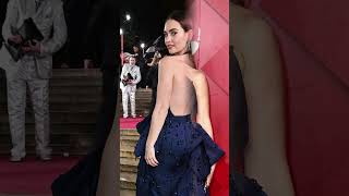 Lily James at Fashion Awards 2023 actress [upl. by Jotham201]