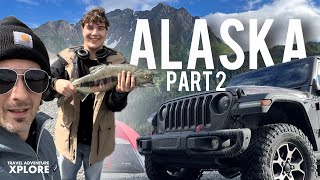 Exploring Alaska Jeep Camping Kenai Lake Seward Exit Glacier  Salmon Fishing Part 2 [upl. by Wesle793]