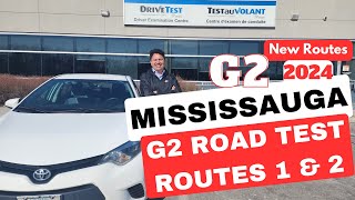 Mississauga G2 Road Test Route  Full Route  New G2 Driving Test Routes 2024 [upl. by Jump]