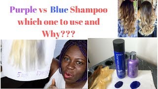 Purple vs Blue Shampoo Which one to use and Why [upl. by Ugo349]