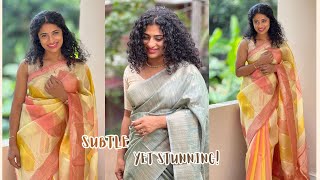 NEW ELEGANT DRAPES trending saree ahambotique [upl. by Koloski949]