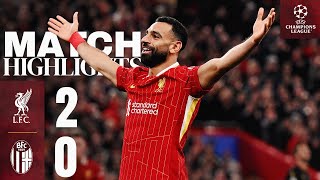 HIGHLIGHTS Mac Allister amp Salah goals at Anfield  Liverpool 20 Bologna [upl. by Adian]