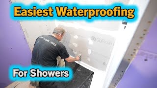 Easiest Waterproofing for Showers  Go Board  PLAN LEARN BUILD [upl. by Tressa]