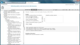 How to use the UK Data Service NESSTAR platrform to explore the Scottish Crime amp Justice Survey [upl. by Enirhtak577]