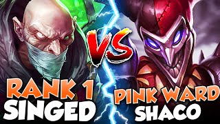 WHEN PINK WARD SHACO MEETS THE RANK 1 SINGED BATTLE OF THE ONE TRICKS [upl. by Husain365]