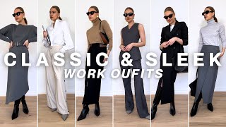 MINIMAL amp CHIC WORKWEAR OUTFITS FOR CAPSULE WARDROBE LOVERS [upl. by Rennie]