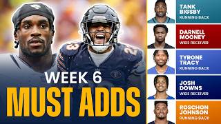 Fantasy Football Week 6 Waiver Wire Pickups  MustHave Players to Add to Your Roster 2024 [upl. by Akvir]