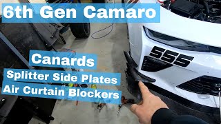 6th Gen Camaro Aero Canards Splitter Side Plates Air Curtain Blockers [upl. by Aidam642]