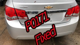 2013 chevy cruze p0171 code bad pcv [upl. by Atnwahsal]