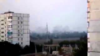 04092014 Окраина Мариуполя пос Восточный обстрел Градом [upl. by Largent]