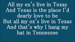 George Strait All My Exs Live In Texas Lyrics [upl. by Nalyr]