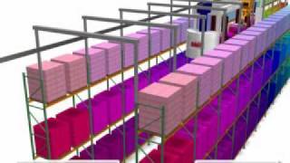 Robotic Mixed Pallet Building  Warehouse Pallet Rack [upl. by Ettenal]