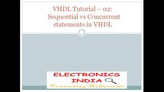 VHDL Tutorial Sequential vs concurrent statements [upl. by Annodam]