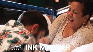 Excruciatingly Painful Palm Tattoos Flash Challenge Preview  Ink Master Season 8 [upl. by Auqcinahs584]