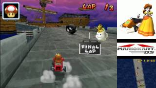 Mario Kart DS Time Trial Airship Fortress 154quot417 [upl. by Payne103]