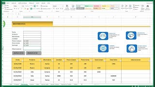 Como hacer un inventario de entradas y salidas en excel  Parte II [upl. by Nalac183]