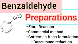 Preparations of Benzaldehyde  All Reactions in one shot  simplified [upl. by Henricks]