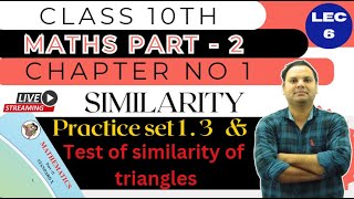 class 10th similarity practice set 13  chapter 1 [upl. by Eleumas]