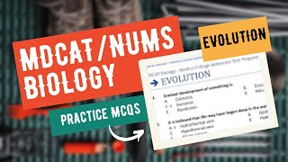 Mdcat Biology Evolution Practice MCQs  Practice MCQs for Mdcat Biology  Topic Evolution MCQs [upl. by Niwled]