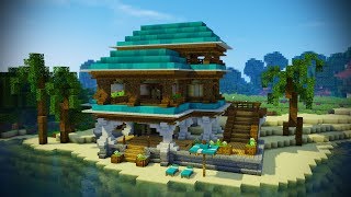 Minecraft Beach House Tutorial Minecraft House [upl. by Chadabe]