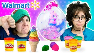 Cash or Trash Testing 3 Walmart Craft Kits Stuffaloons Window Art Fake Play doh [upl. by Urban105]