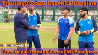 TEAM NEPAL TRAINING SESSION AT NATIONAL CRICKET ACADEMY BANGLOREnepalcricketteam nepalicricketnews [upl. by Zuckerman118]