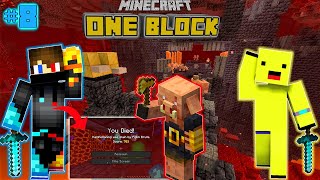 EP8 Can I Survive🥵 in the SCARIEST💀FORTRESS and BASTION DO OR DIE💀 oneblock minecraft [upl. by Mann]