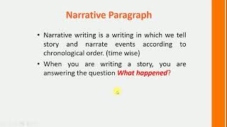 Narrative Paragraph [upl. by Clarise]