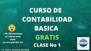 CURSO DE CONTABILIDAD BÁSICA PARA PRINCIPIANTES 2023 GRATIS CLASE 1 [upl. by Kirkwood]