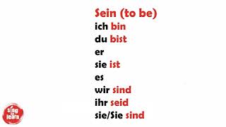 Das Verb SEIN Konjugation Lied  Verb to be in German conjugation song [upl. by Tnahsin]