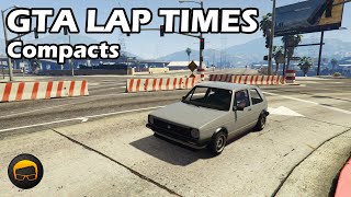 Fastest Compacts 2020  GTA 5 Best Fully Upgraded Cars Lap Time Countdown [upl. by Ecnerret]