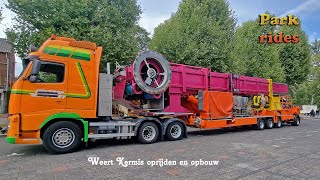 Oprijden en Opbouw Kermis Weert 2023 Deel 2 [upl. by Norty]