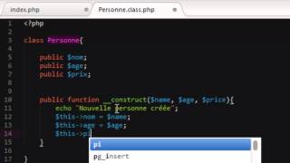 PHP AVANCÉ  3  Le constructeur [upl. by Aiblis575]
