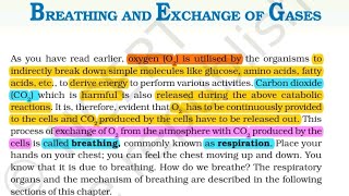 Breathing And Exchange of Gases NCERT line by line NEET 2025  NCERT Biology NEET Biologyneet [upl. by Daraj]