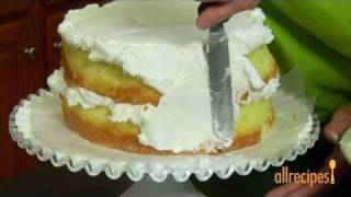 How to ice a cake video  Allrecipescouk [upl. by Weibel913]