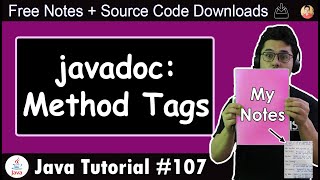 Javadocs Method Tags For Generating java Documentation [upl. by Eciruam736]