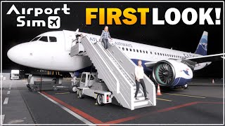 IM AIRPORT GROUNDCREW NOW  AIRPORT SIM  FIRST LOOK [upl. by Ilujna]