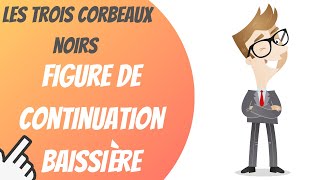 Les trois corbeaux noirs Figure de continuation baissière  Analyse Technique │💵Figure chartiste [upl. by Mark]