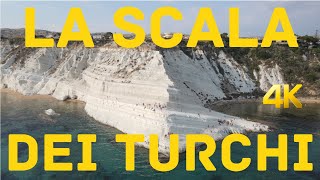 ITALIA BELLA  LA SCALA DEI TURCHI 4K Realmonte Agrigento Sicilia Sicily DRONE [upl. by Bowne]