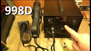 998D Soldering amp Rework Station Review  12v Solar Shed [upl. by Rubel553]