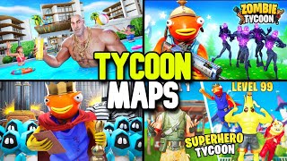 5 BEST Fortnite Tycoon Creative 20 Maps in 2023 Fortnite Tycoon Codes [upl. by Laud687]