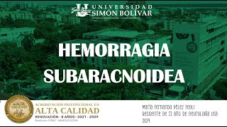 Hemorragia subaracnoidea [upl. by Yalc583]