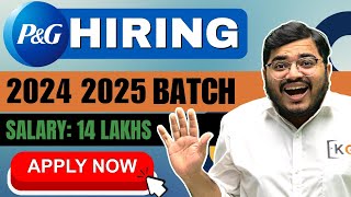 PampG Hiring 2024 amp 2025 Batch Students  Salary 14 Lakh  PampG Off Campus Drive for 2024 amp 2025 Batch [upl. by Gschu]