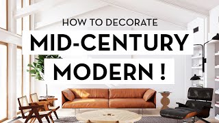 HOW TO DECORATE MID CENTURY MODERN  super in depth guide ♥ [upl. by Walrath331]