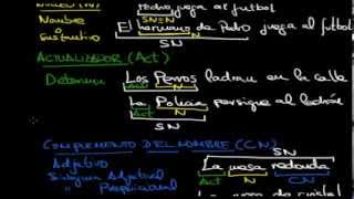 SINTAGMA NOMINAL ANALISIS SINTÁCTICO 2 SINTAXIS Mistercinco [upl. by Rask]