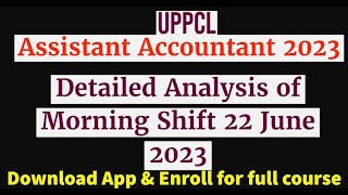 UPPCL Assistant Accountant 2023  Detailed Analysis of Morning Shift 22 June 2023 [upl. by Lang]